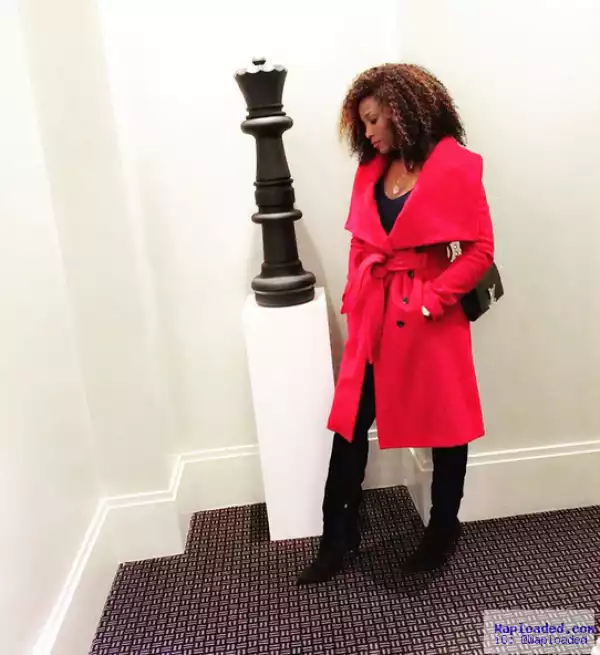 Photo: Genevieve Nnaji Slays In Red Trench Coat